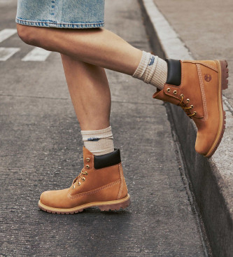 Timberland 6-Zoll-Premium-Stiefel aus wasserdichtem Leder Braun