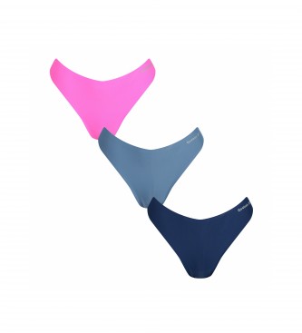 Reebok Confezione da 3 perizoma Rae infradito rosa e blu