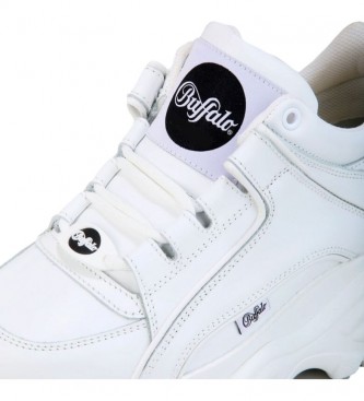 Buffalo Buffalo London white leather sneakers -Platform height 6 cm
