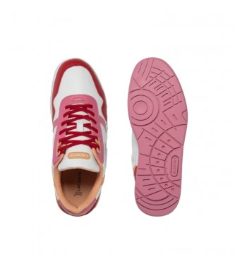 Lacoste Zapatillas de piel junior Lacoste T-Clip rosa, blanco
