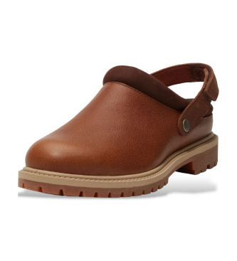 Timberland Brown Premium Leather Clogs