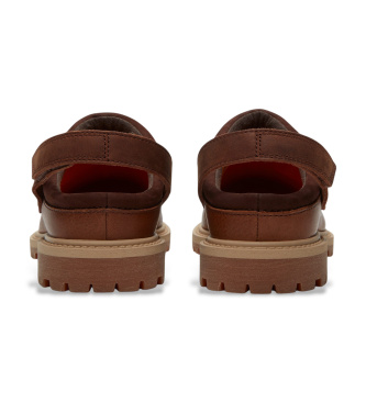 Timberland Brown Premium Leather Clogs