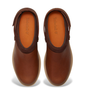 Timberland Brown Premium Leather Clogs