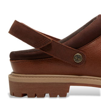 Timberland Brown Premium Leather Clogs