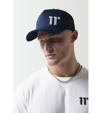 11 Degrees Gorra con Visera Trucker y Logo marino