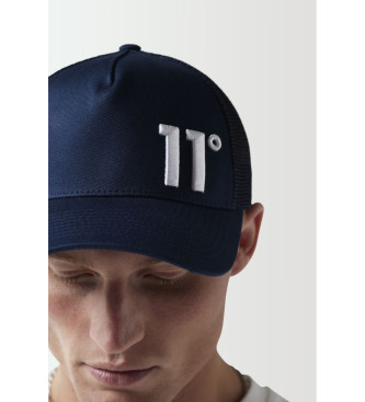 11 Degrees Casquette Trucker  visire avec logo bleu marine