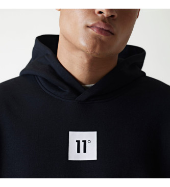 11 Degrees Sweatshirt med stort grafisk logo sort