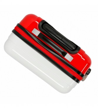 Joumma Bags Mickey's Party Suitcase Branco, Vermelho -38x55x20cm