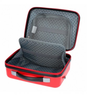 Joumma Bags ABS Cars LMQ Beauty case rosso adattabile -29x21x15cm-