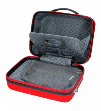 Joumma Bags Trousse de toilette ABS Cars LMQ Adaptable rouge -29x21x15cm