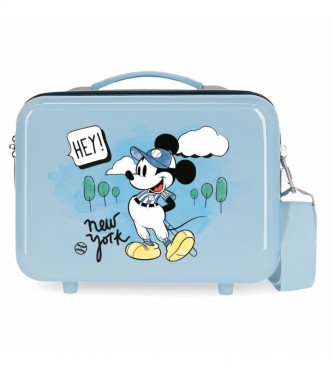 Joumma Bags ABS Bolsa Sanitria Let's Travel Mickey New York Adaptvel azul claro -29x21x15cm