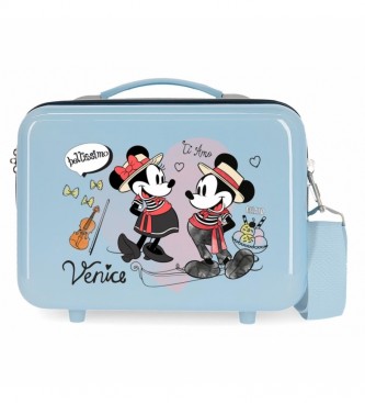 Joumma Bags ABS Bolsa Sanitria Let's Travel Mickey & Minnie Venice Adaptvel azul claro -29x21x15cm