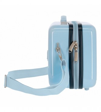 Joumma Bags ABS Toilettas Let's Travel Mickey & Minnie Venice Aanpasbaar Lichtblauw -29x21x15cm