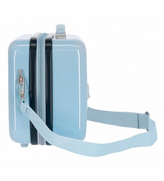 Joumma Bags ABS Toilettas Let's Travel Mickey & Minnie Venice Aanpasbaar Lichtblauw -29x21x15cm