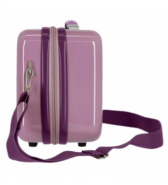 Joumma Bags ABS toaletna torba Let's Travel Mickey New York Prilagodljiva vijolična -29x21x15cm