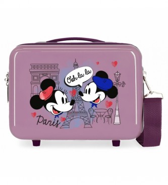 Joumma Bags ABS toilettaske Let's Travel Mickey & Minnie Paris Tilpasbar lilla -29x21x15cm
