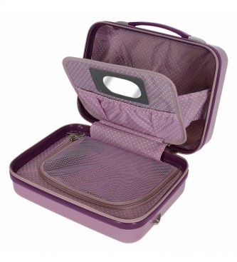 Joumma Bags ABS Toilet Bag Let's Travel Mickey & Minnie London Adaptable purple -29x21x15cm