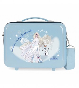 Joumma Bags Kulturtasche ABS Gefrorener Winter ist mein Liebling anpassungsfhig himmelblau -29x21x15cm