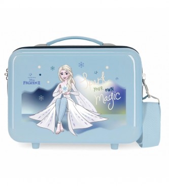 Joumma Bags Torba na toaletę ABS Frozen Spark your own magic Adaptable sky blue -29x21x15cm