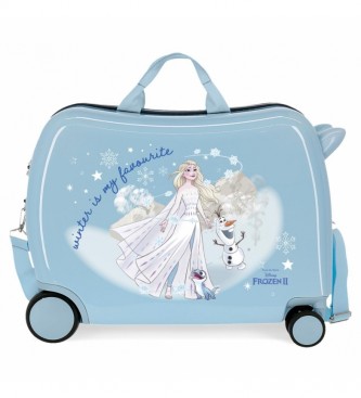 Joumma Bags Frozen Winter er min yndlingsbrnekuffert med himmelbl multidirektionelle hjul -38x50x20cm