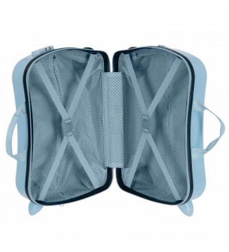 Joumma Bags Valise pour enfants L'hiver glacial est mon prfr avec des roues multidirectionnelles bleu ciel -38x50x20cm
