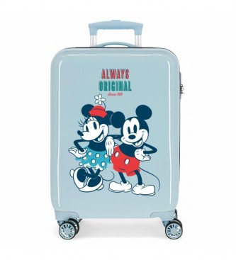 Joumma Bags Cabin Suitcase Mickey Always Original rigid light blue -38x55x20cm