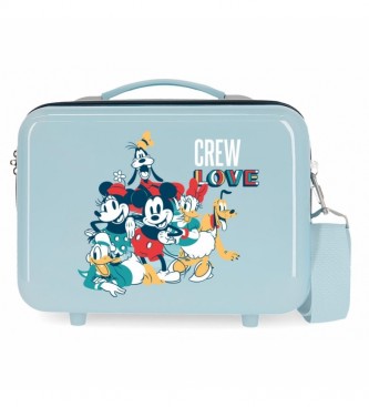 Joumma Bags ABS Mickey Crew Love Adaptowalna torba toaletowa jasnoniebieska -29x21x15cm