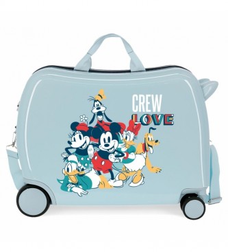 Joumma Bags Maleta infantil 2 ruedas multidireccionales Mickey Crew Love azul claro -38x50x20cm-