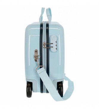 Joumma Bags Valigia per bambini 2 ruote multidirezionali Mickey Crew Love azzurro -38x50x20cm-