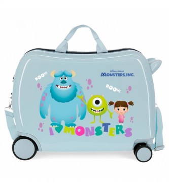 Joumma Bags Resvska fr barn 2 hjul multidirektionell Monsters Boo! ljusbl -38x50x20cm