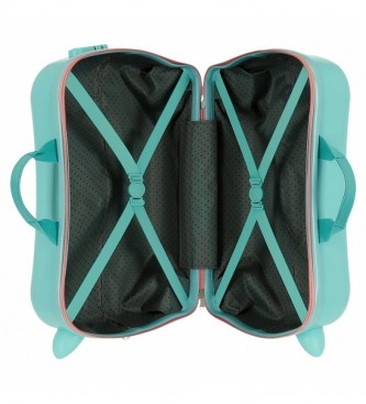 Movom Kinderkoffer 2 multidirectionele wielen Movom Bloempot turquoise -38x50x20cm