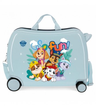 Joumma Bags Valise Paw Patrol So Fun Kids 2 roues multidirectionnelles Bleu clair -38x50x20cm