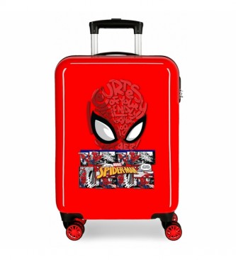 Joumma Bags Valise cabine Spiderman Comics rigide rouge -38x55x20cm
