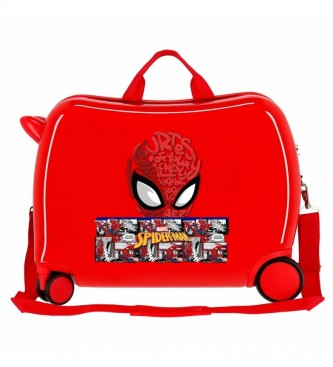 Joumma Bags Spiderman Comic rode koffer voor kinderen -38x50x20cm