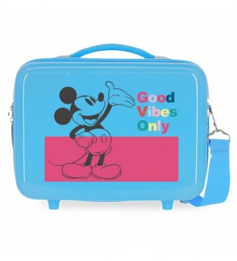 Joumma Bags Mickey Good Vibes Only ABS Toalettpse Anpassningsbar ljusbl -29x21x15cm