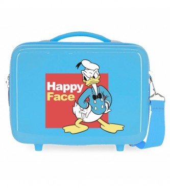 Joumma Bags Toilettas ABS Donald Happy Face Aanpasbaar lichtblauw -29x21x15cm