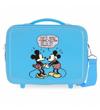 Joumma Bags ABS Mickey & Minnie Comic toilettas die makkelijk aanpasbaar is blauw -29x21x15cm