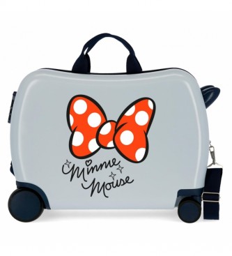 Joumma Bags Minnie Good Vibes Only kuffert til brn med 2 hjul med flere retningsbestemte hjul bl -38x50x20cm