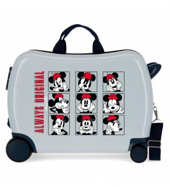 Joumma Bags Minnie Always Original Good Vibes Only Kids Suitcase com 2 rodas multidireccionais azul -38x50x20cm