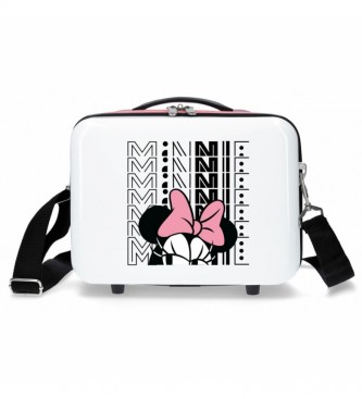 Joumma Bags Pretty Minnie arco bianco trolley adattabile borsa da toilette -29x21x15cm-