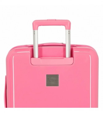Joumma Bags Valise de taille cabine Jolie rigide rose-40x55x20cm- multicolore