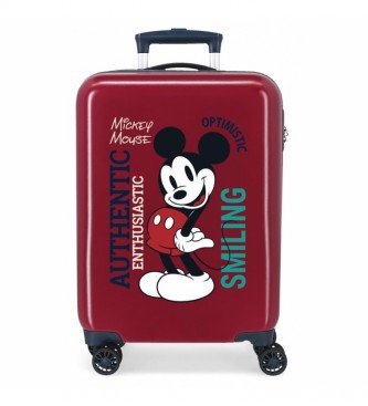 Joumma Bags Cabin Suitcase Mickey Original Authentique maroon -38x55x20cm