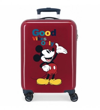 Joumma Bags Cabin Suitcase Mickey Original Good Vibes Only maroon -38x55x20cm