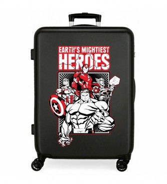 Joumma Bags Medium Suitcase Avengers Earth's Mightiest Heroes Hard Case 68cm Black