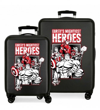 Joumma Bags Zestaw walizek twardych Avengers Earth's Mightiest Heroes 55-68 cm czarny