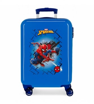 Joumma Bags Valise de cabine Spiderman Rouge rigide bleu -38x55x20cm