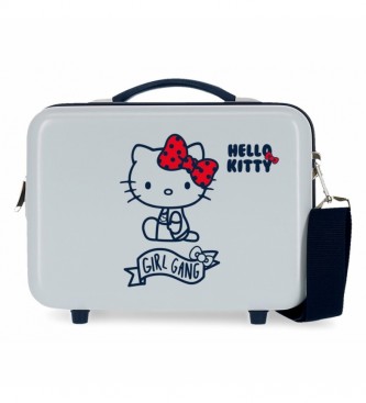 Joumma Bags Beauty case ABS Girl Gang Hello Kitty adattabile al trolley azzurro -29x21x15cm-