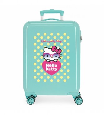 Joumma Bags Trolley cabina Hello Kitty Pretty Glasses rigida turchese blu - 38x55x20cm-