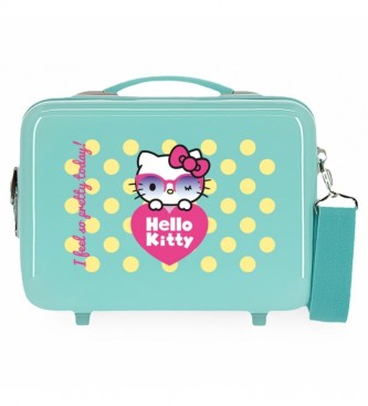 Joumma Bags ABS Hello Kitty Pretty Glasses Borsa da toilette adattabile turchese -29x21x15cm-