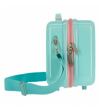 Joumma Bags ABS Hello Kitty Mooie Bril Aanpasbare Toilettas turquoise -29x21x15cm